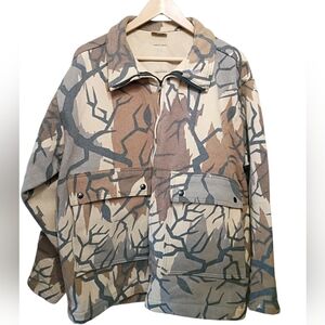 USA Hidden Wolf Woolens Pure Wool Predator Camo Hunting Heavy Jacket - XL